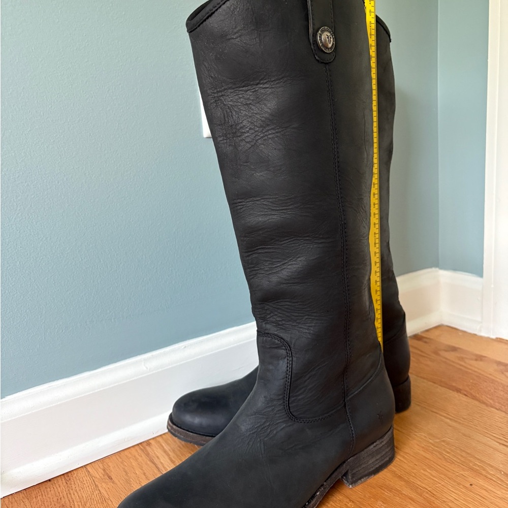 FRYE Black Leather Knee-High Boots